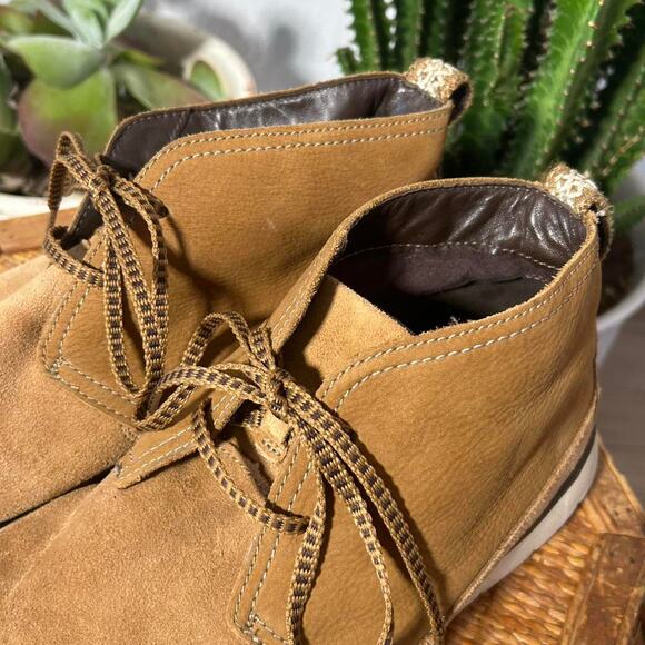 UGG Freamon Waterproof Chukka Boot Tan suede ankle boots with a boho vibe - Picture 2 of 8